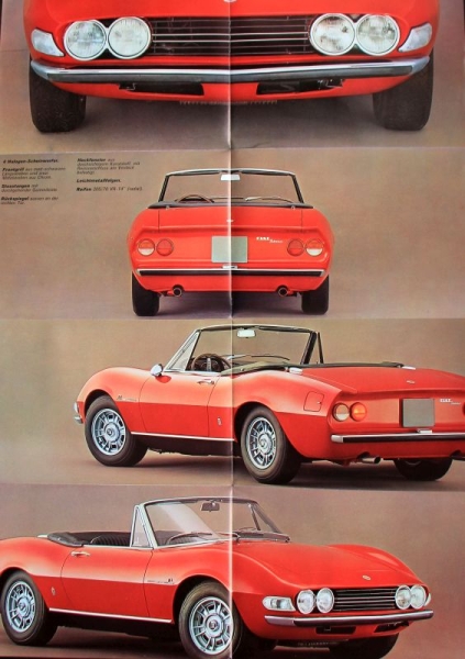 Fiat Dino Spider Modelprogram 1967 Carbrochure (1823)